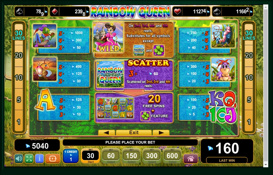 rainbow queen slot machine detail image 4