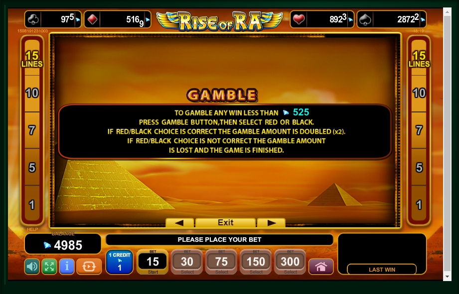 rise of ra slot machine detail image 2