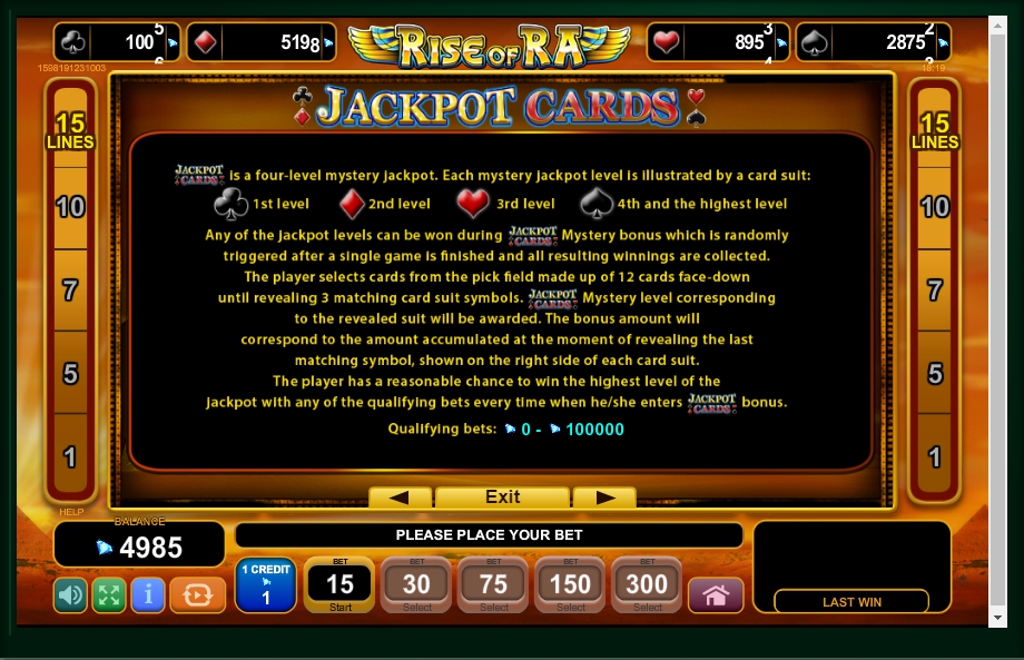 rise of ra slot machine detail image 1