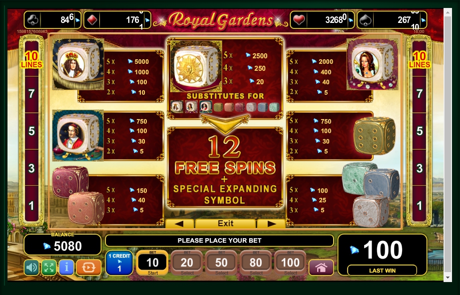 royal gardens slot machine detail image 5