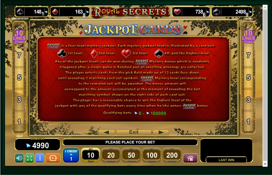 royal secrets slot machine detail image 1