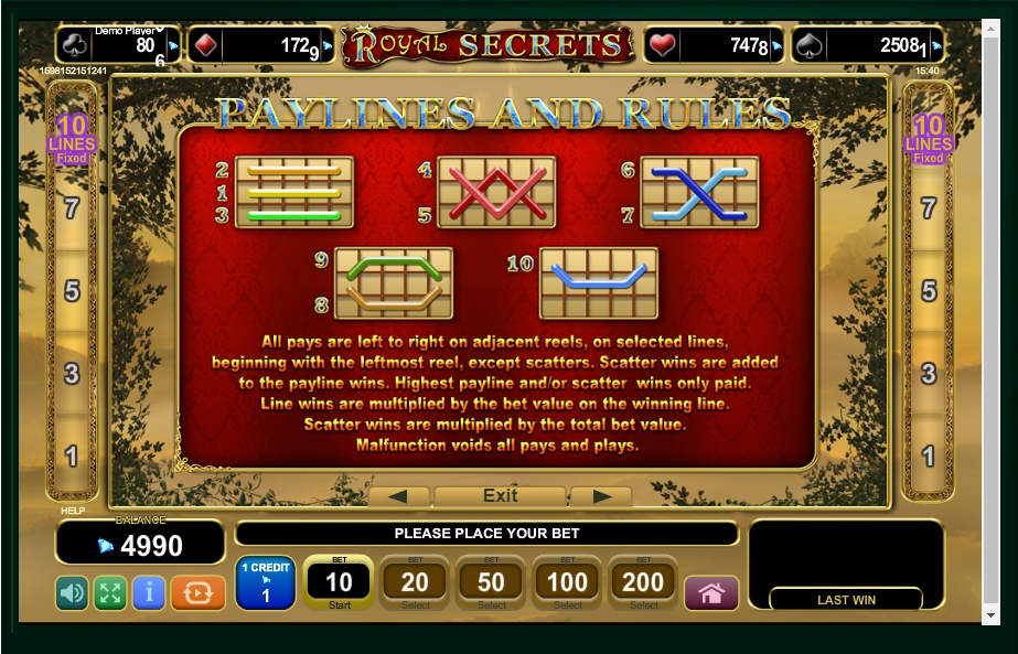 royal secrets slot machine detail image 0
