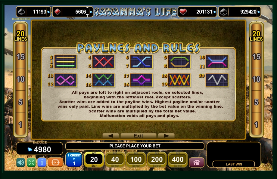 savannas life slot machine detail image 0