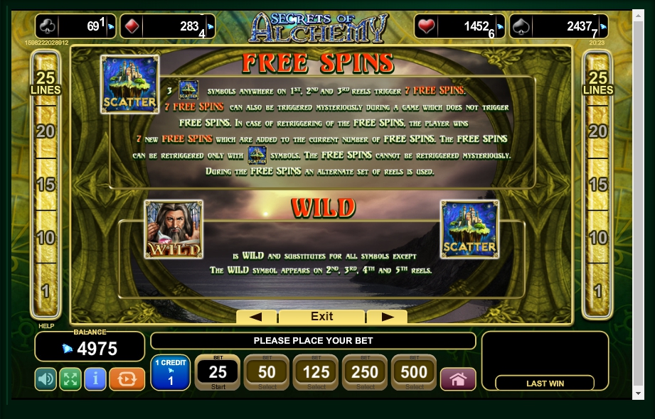 secrets of alchemy slot machine detail image 3