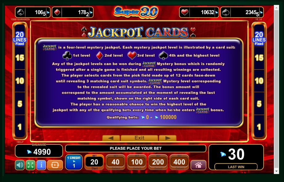 20 super dice slot machine detail image 1