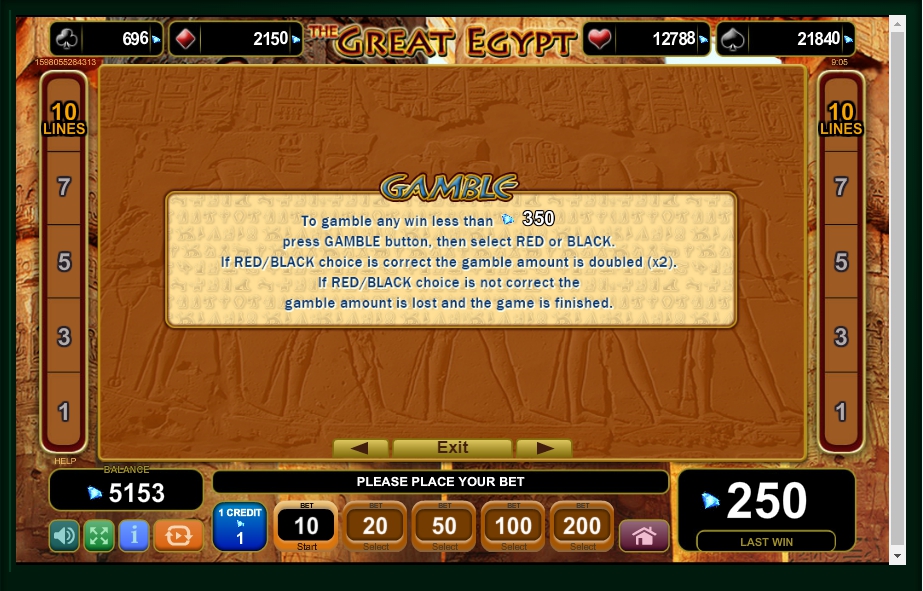 the great egypt slot machine detail image 2