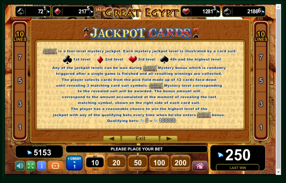 the great egypt slot machine detail image 1