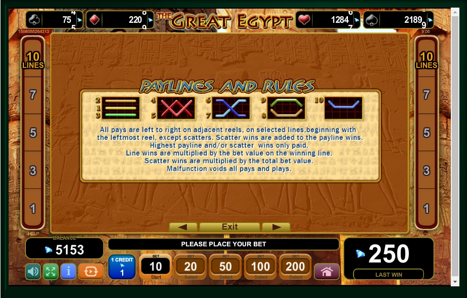the great egypt slot machine detail image 0