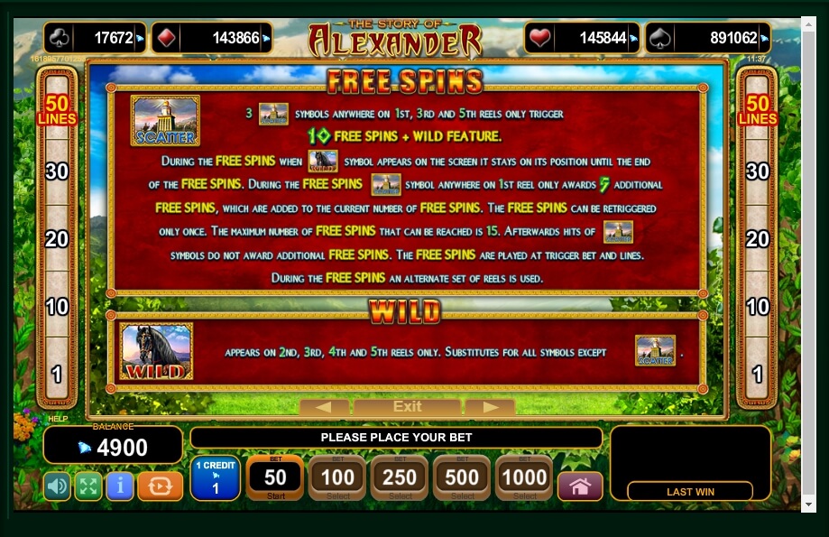 the story of alexander slot machine detail image 3