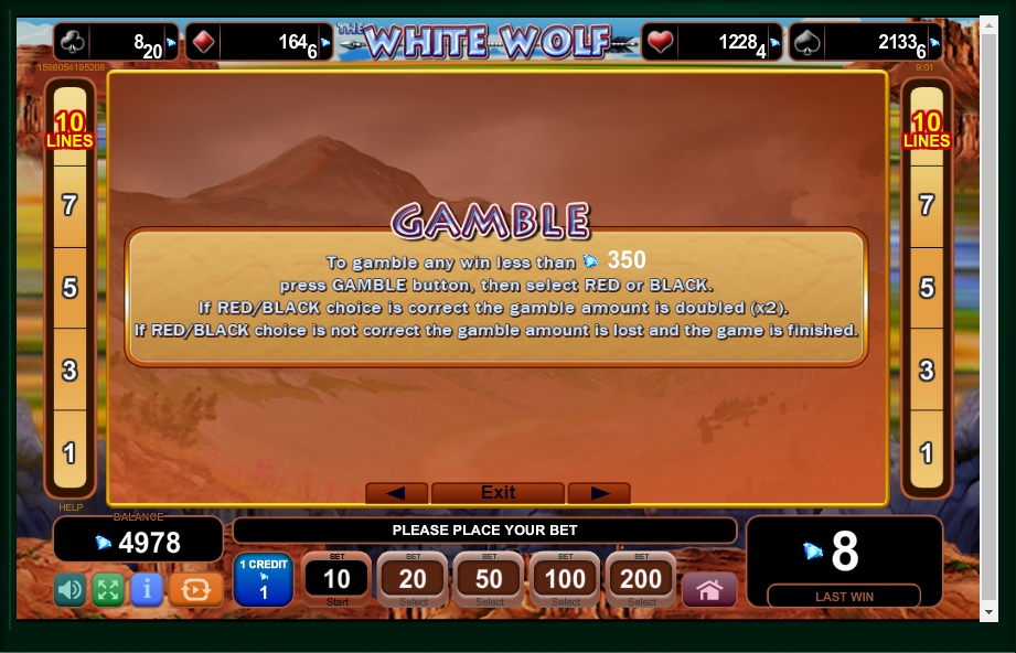 the white wolf slot machine detail image 2