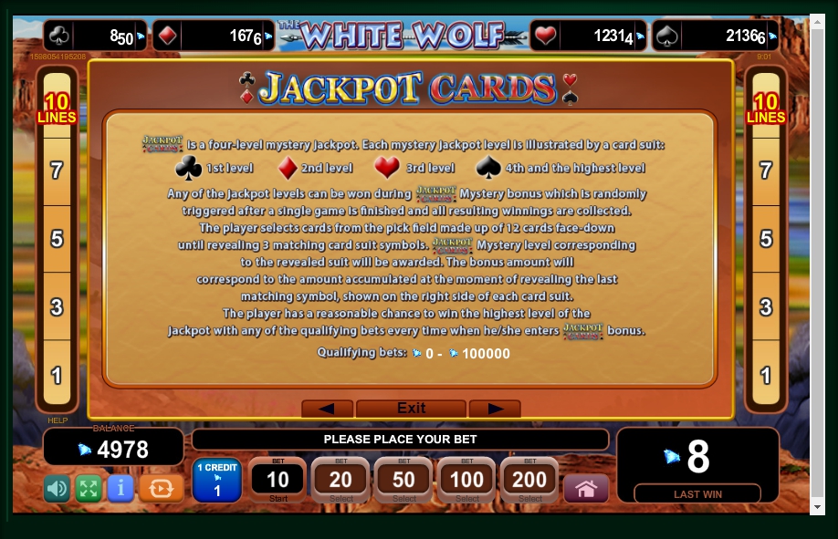 the white wolf slot machine detail image 1