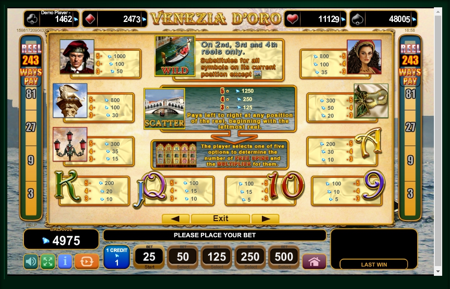 venezia doro slot machine detail image 4