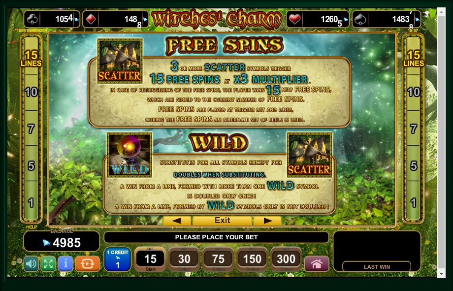 witches charm slot machine detail image 3