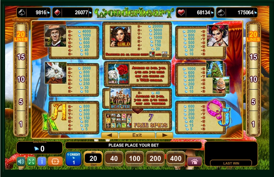 wonderheart slot machine detail image 4
