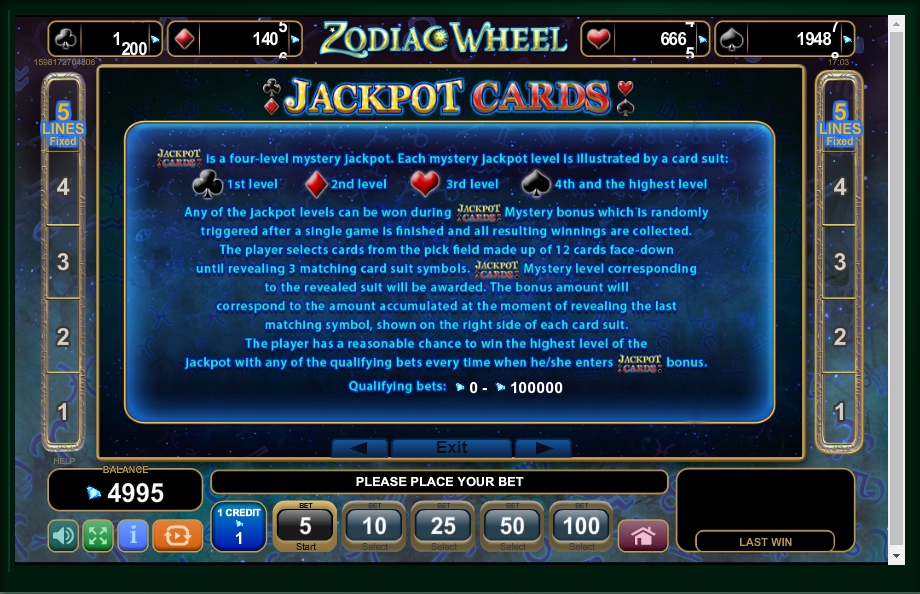 zodiac wheel slot machine detail image 1