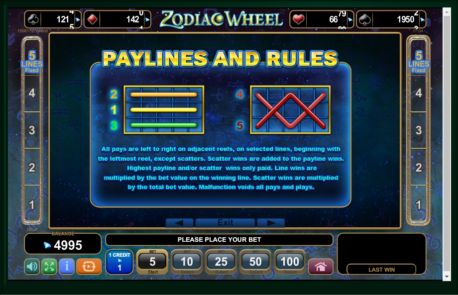 zodiac wheel slot machine detail image 0