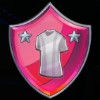 pink emblem with t-shirt - football: champions cup