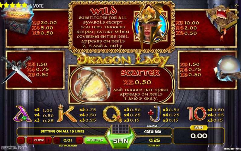 dragon lady slot machine detail image 2