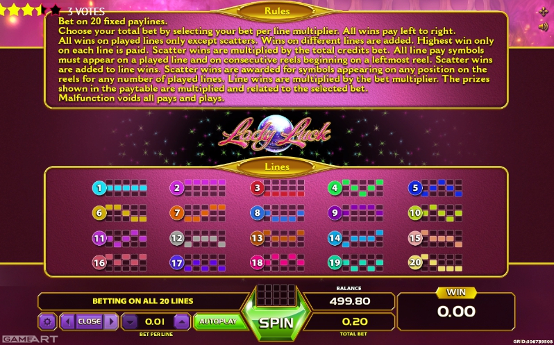 lady luck slot machine detail image 0