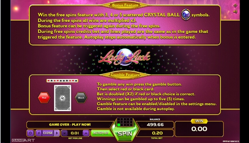 lady luck slot machine detail image 1