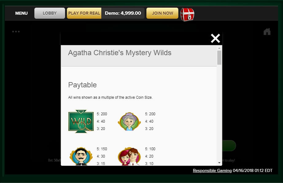 agatha christies mystery wilds slot machine detail image 8