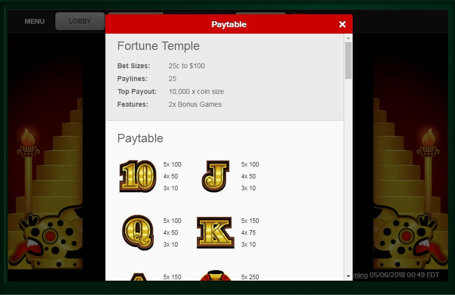 fortune temple slot machine detail image 6
