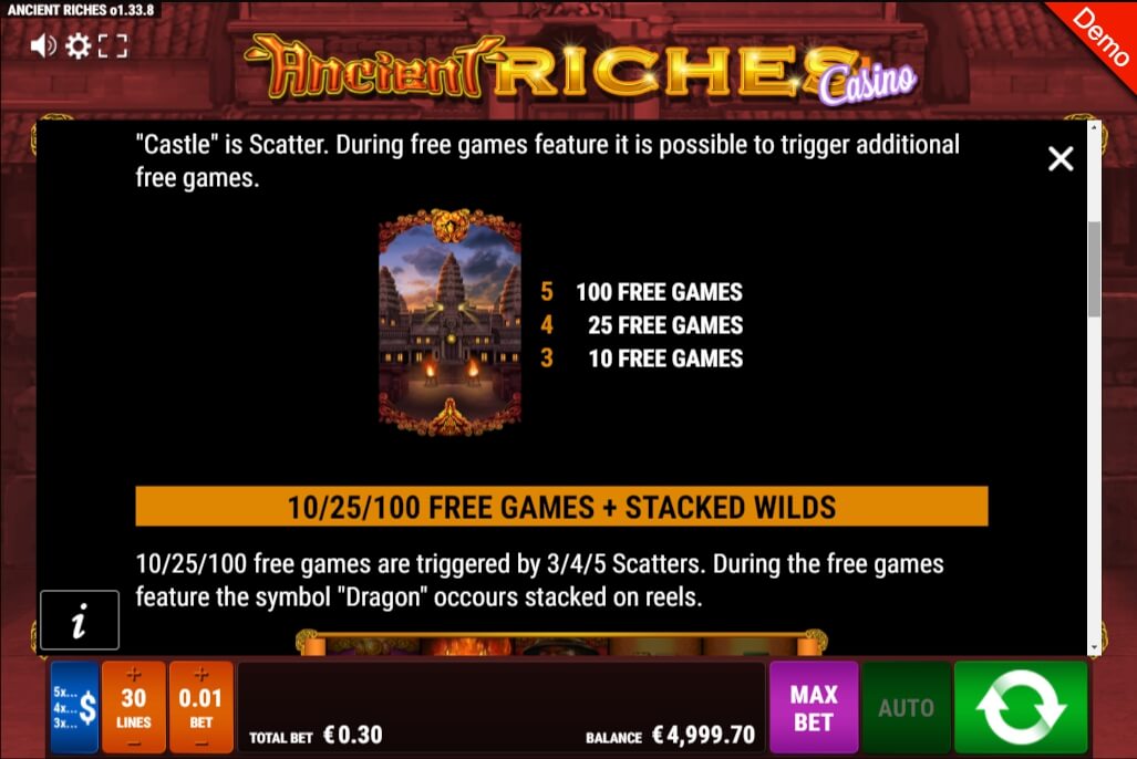 ancient riches slot machine detail image 4