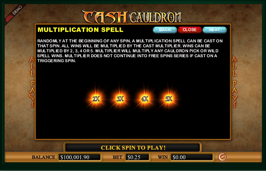 cash cauldron slot machine detail image 3