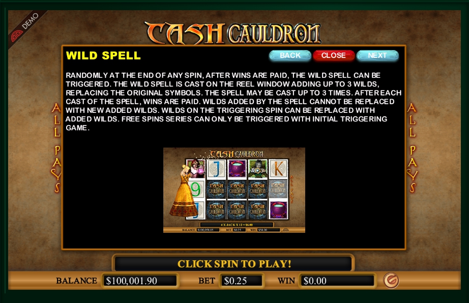 cash cauldron slot machine detail image 2