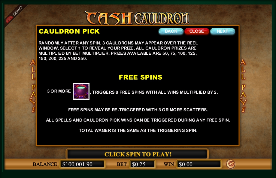 cash cauldron slot machine detail image 1