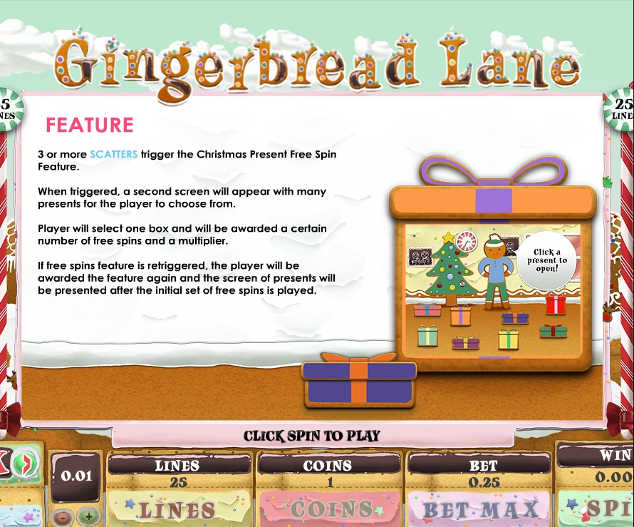 gingerbread lane slot machine detail image 1