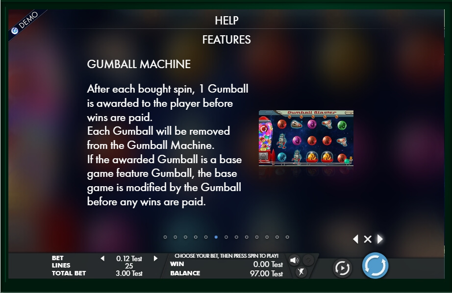 gumball blaster slot machine detail image 3