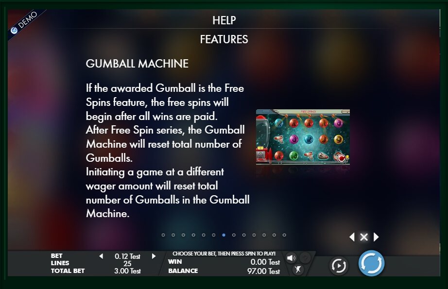 gumball blaster slot machine detail image 2