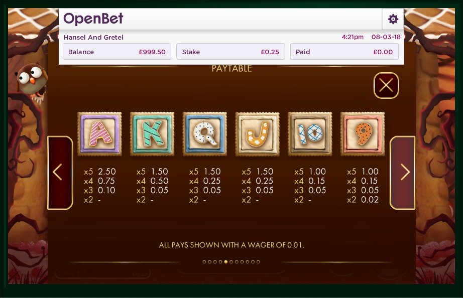 hansel and gretel slot machine detail image 4