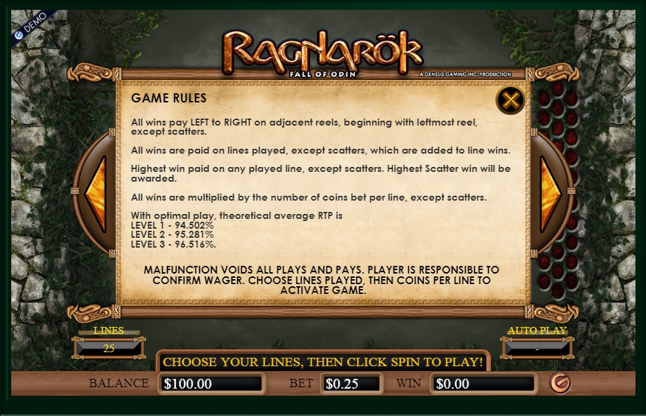 ragnarok fall of odin slot machine detail image 9