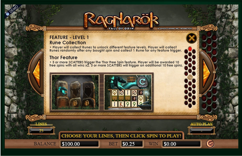 ragnarok fall of odin slot machine detail image 4