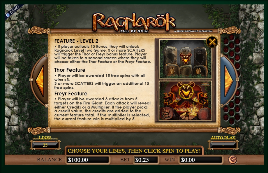 ragnarok fall of odin slot machine detail image 3
