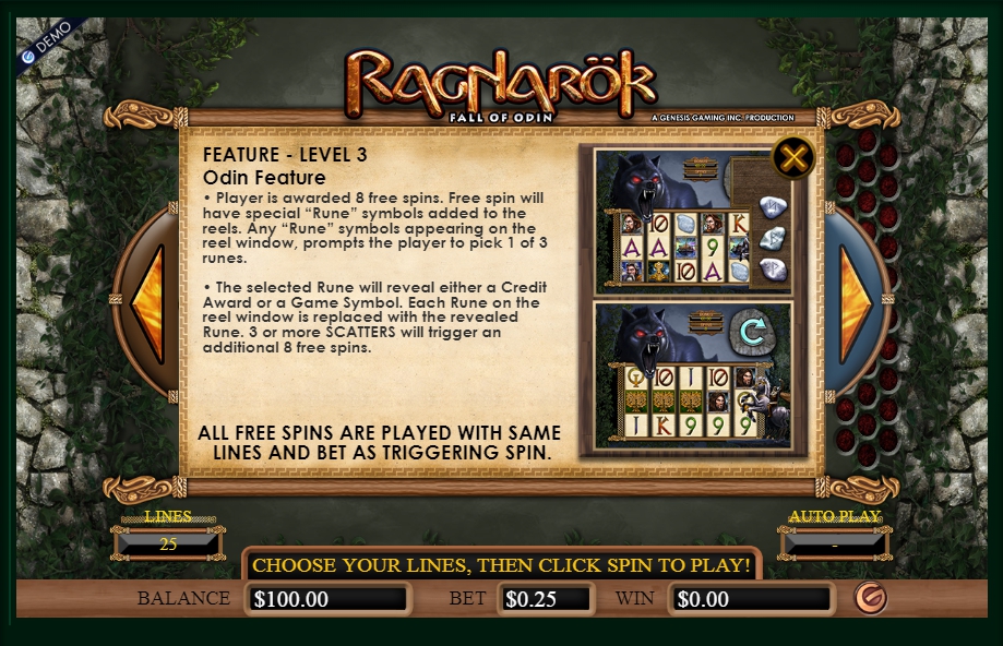 ragnarok fall of odin slot machine detail image 1