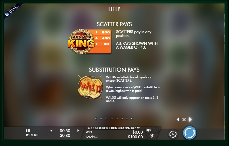 savanna king slot machine detail image 6