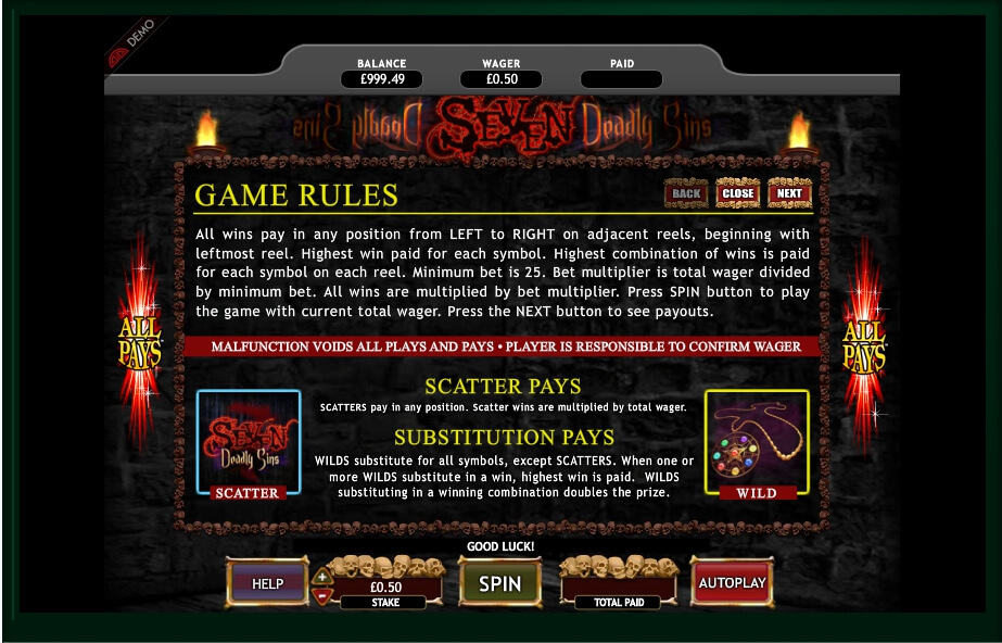 seven deadly sins slot machine detail image 6