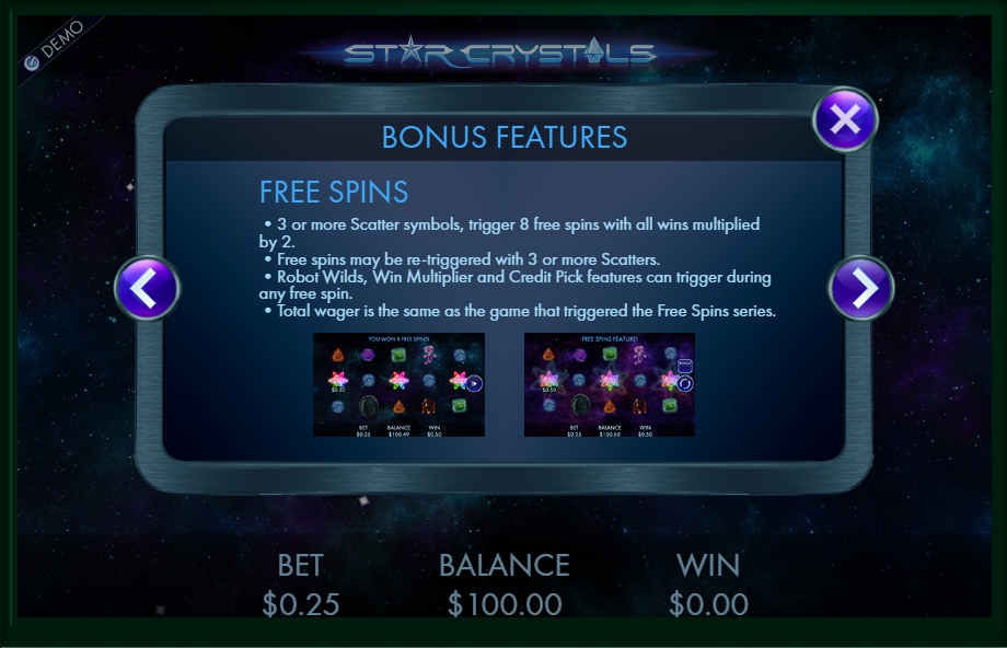 star crystals slot machine detail image 1