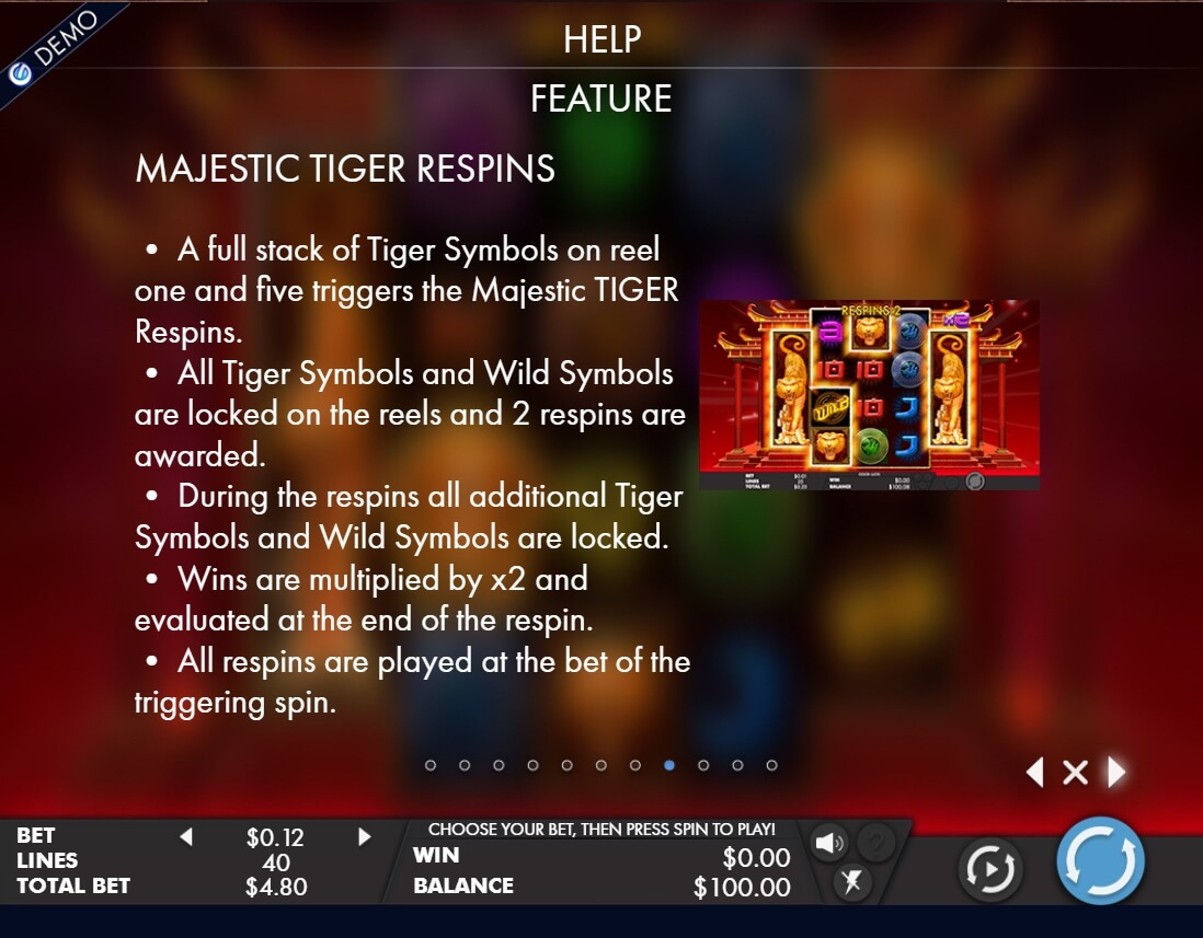 tiger temple slot machine detail image 1