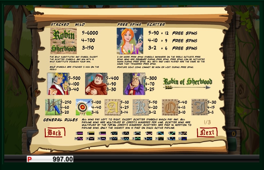robin of sherwood slot machine detail image 2