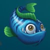 bluefish with green fins - golden fish tank