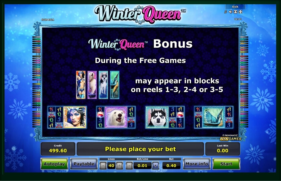 winter queen slot machine detail image 2