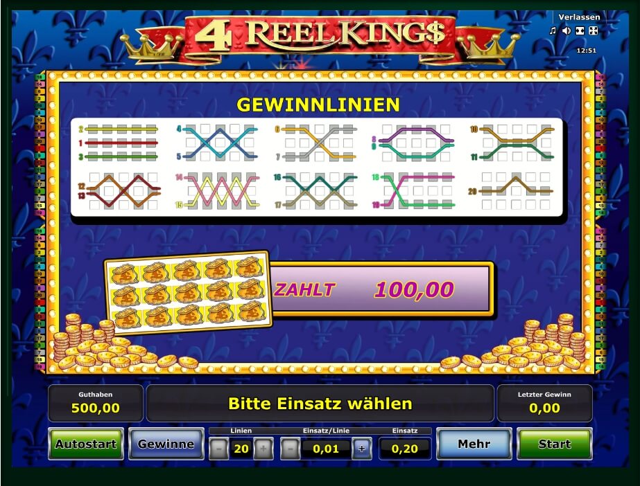 4 reel king slot machine detail image 5