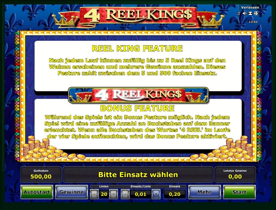 4 reel king slot machine detail image 4