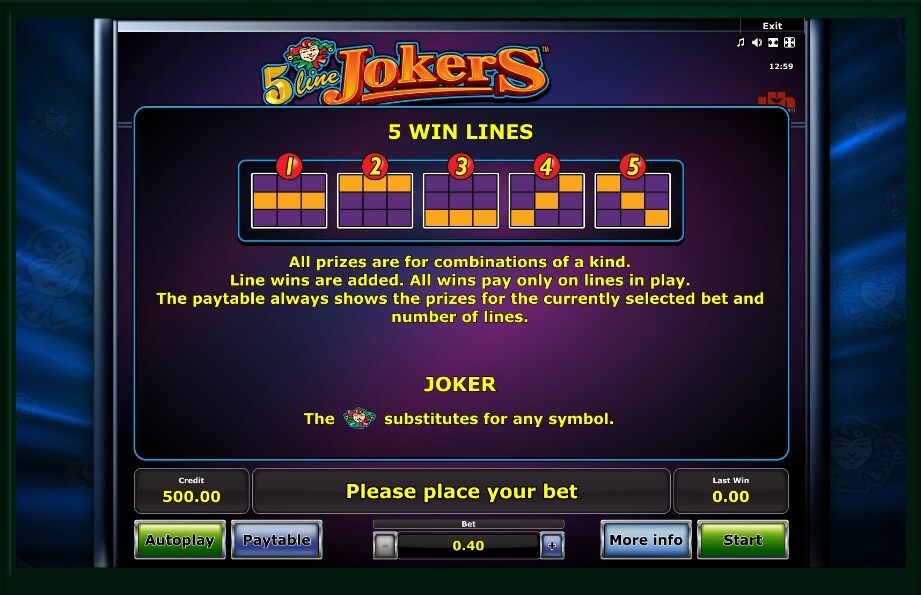 5 line jokers slot machine detail image 3