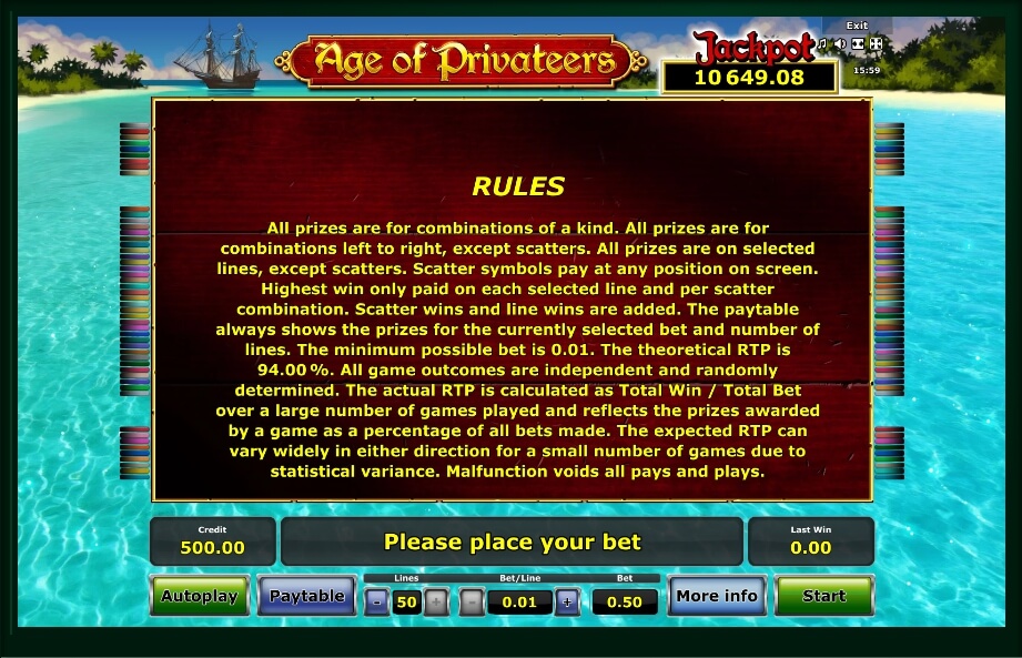 age of privateers slot machine detail image 2