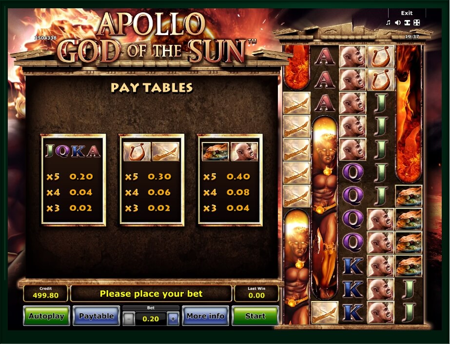 apollo god of the sun slot machine detail image 8